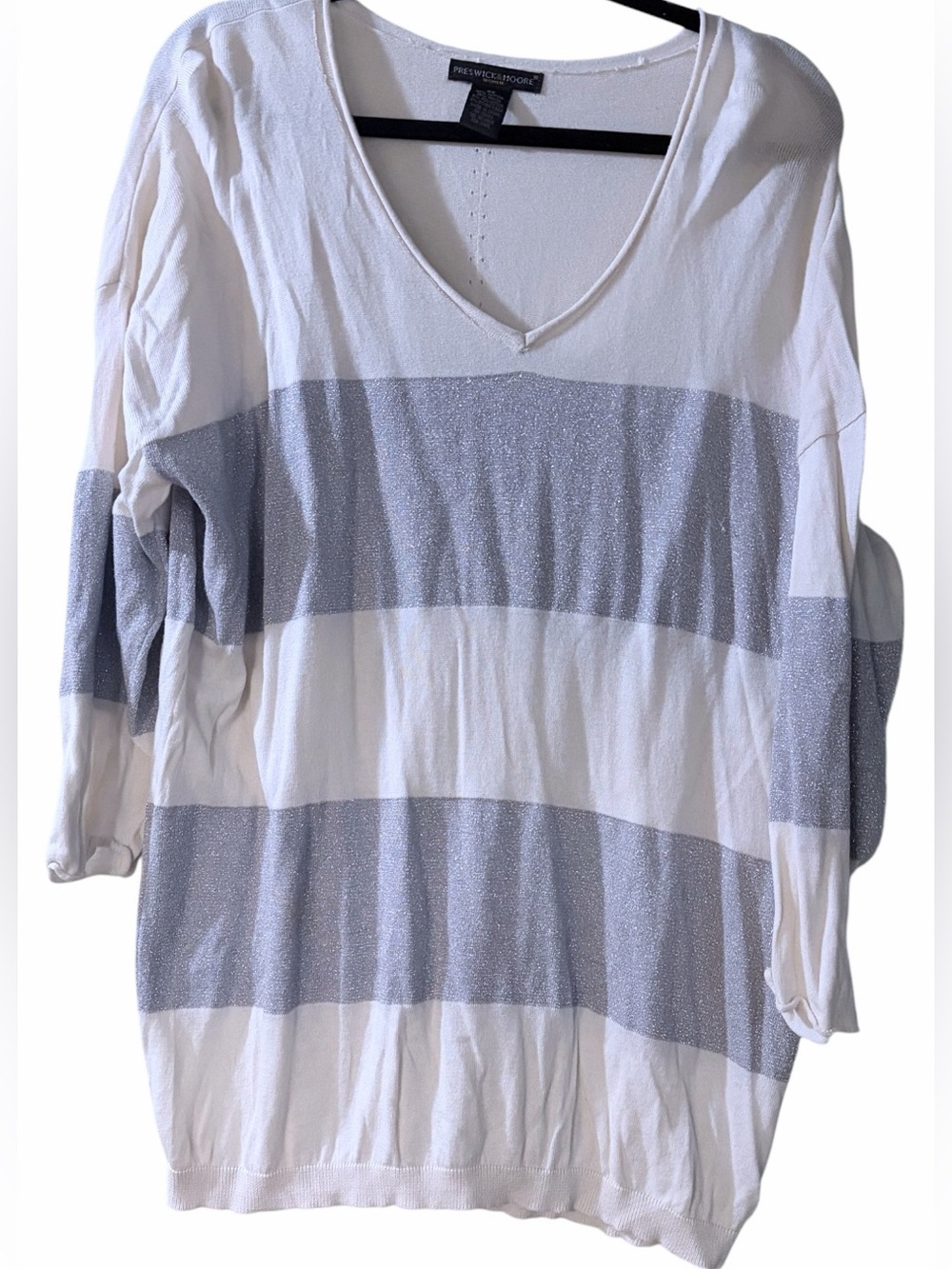 Plus Size Lightweight 3/4 Sleeve Sweater Top 3X